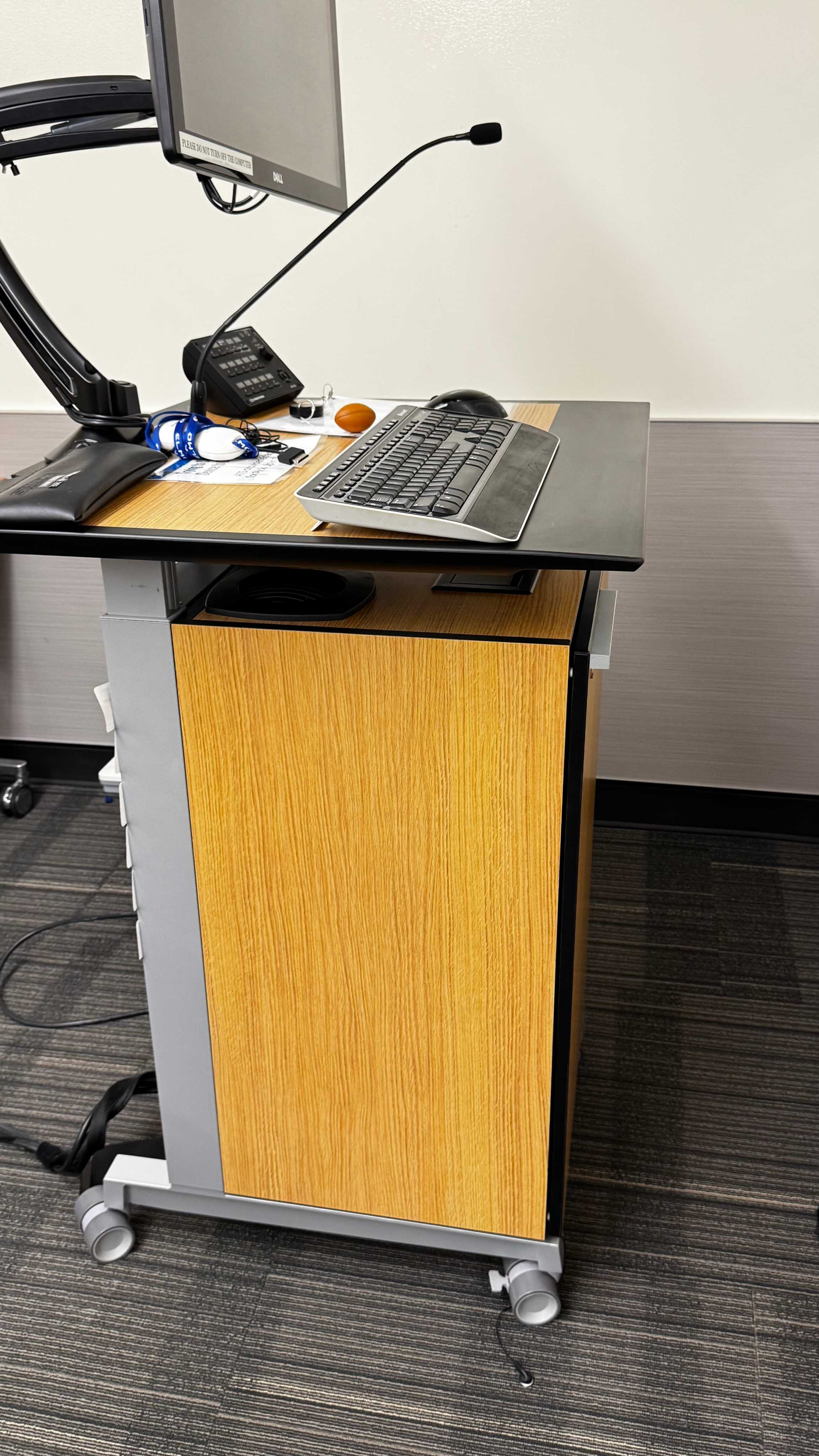 Podium Table /Microphone/Wheels